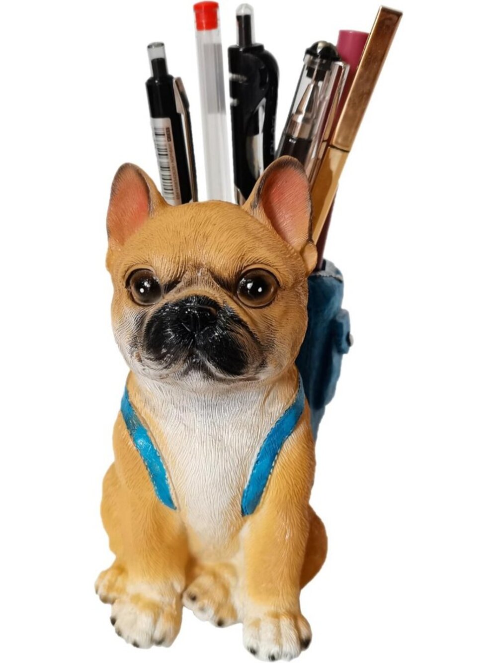 Unique French Bulldog Desk Pen Holder - Funny Pencil Organizer for Home & Office
